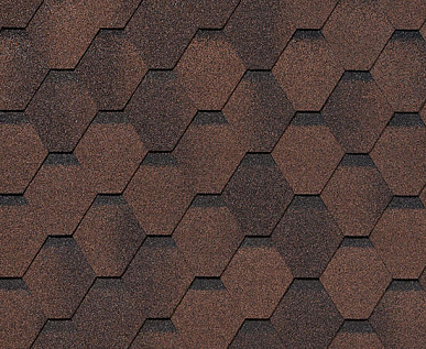 Купить Гибкая черепица Roofshield ФЕМИЛИ ЭКО ЛАЙТ Стандарт Коричневый с оттенением - изображение 1